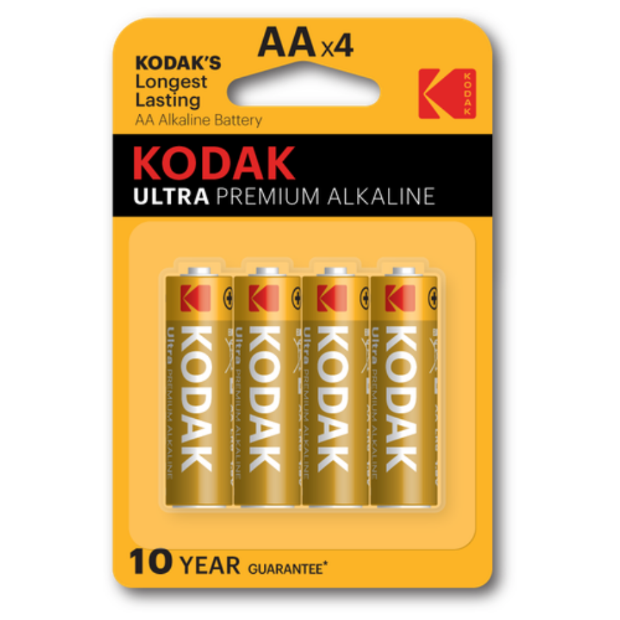 Батарейка Kodak Ultra Premium Alkaline AA (LR6), в упаковке: 4 шт.